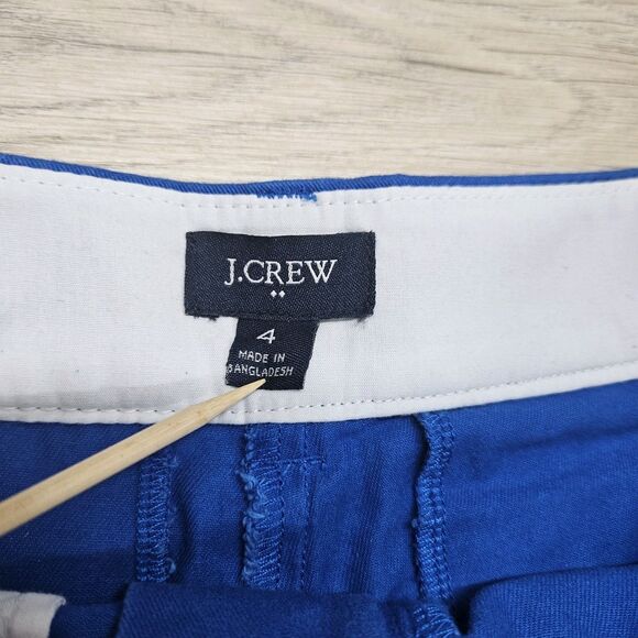 J. Crew Womens Cobalt Blue Chino Shorts Size 4 - Picture 6 of 8